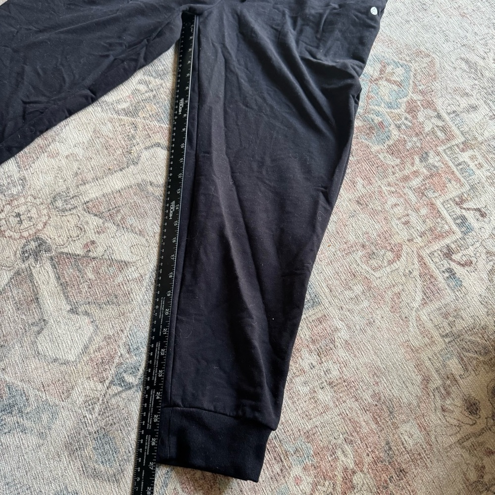 Black Tapered Large Athletic Jogger Sweatpants Athleisure Loungewear Streetwear - Picture 9 of 11